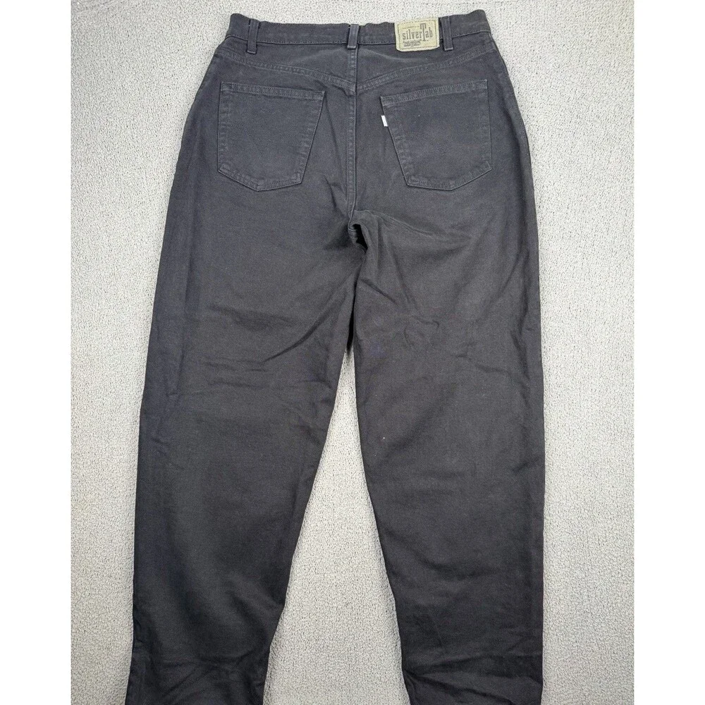 Vintage Levis SilverTab Jeans Mens 36x34 Black Made in USA Baggy 90s